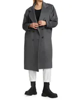 Wool-Blend Car Coat