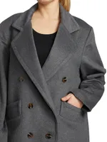 Wool-Blend Car Coat