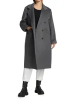 Wool-Blend Car Coat