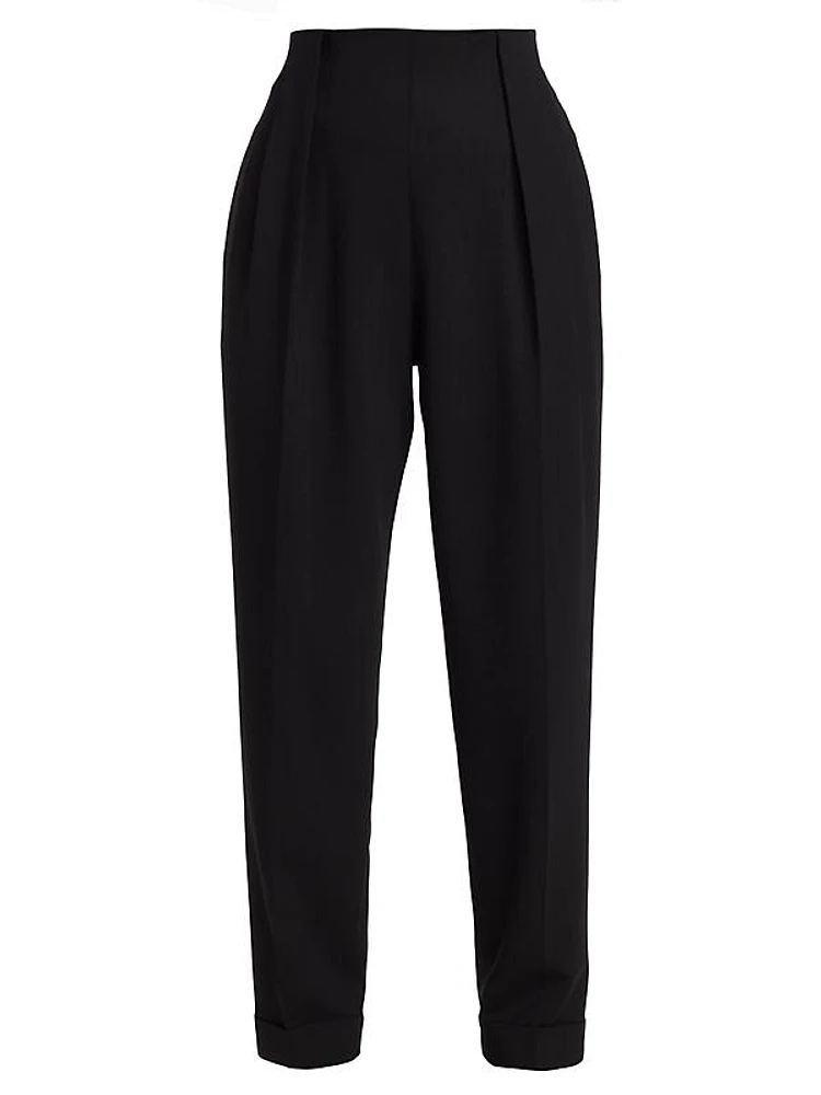 Waverly Pleated-Front Pants