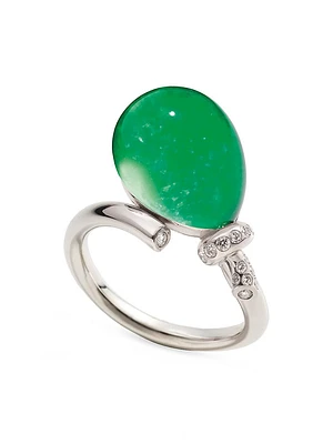 Palloncino 18K White Gold, Rock Crystal, & Multi-Gemstone Ring