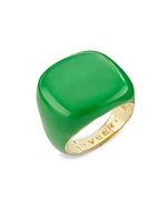 Enamel Round Signet Ring