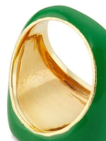 Enamel Round Signet Ring