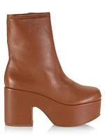 Miso Leather Platform Short Boots