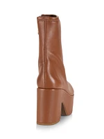 Miso Leather Platform Short Boots