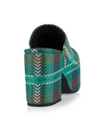 Miso Tartan Platform Clogs