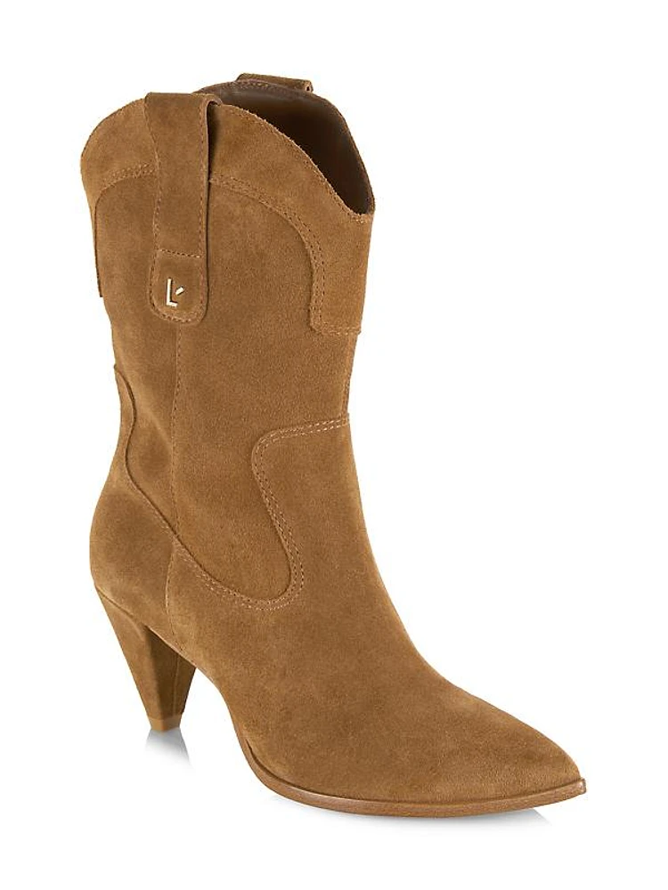 Thelma Suede Western Booties