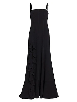 Dilan Ruffle-Trim Gown