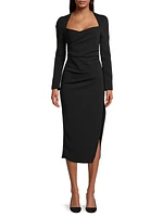 Claudette Ruched Sheath Dress