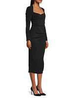 Claudette Ruched Sheath Dress