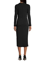 Claudette Ruched Sheath Dress