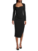 Claudette Ruched Sheath Dress