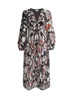 Claudine Printed Stretch Crepe Dress