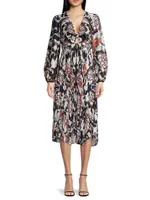 Claudine Printed Stretch Crepe Dress