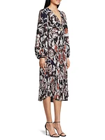 Claudine Printed Stretch Crepe Dress