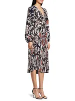 Claudine Printed Stretch Crepe Dress