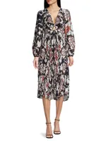 Claudine Printed Stretch Crepe Dress