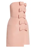 Daniela Bow Silk Faille Minidress