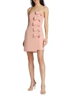 Daniela Bow Silk Faille Minidress