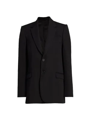 Single-Breasted Wool Blazer