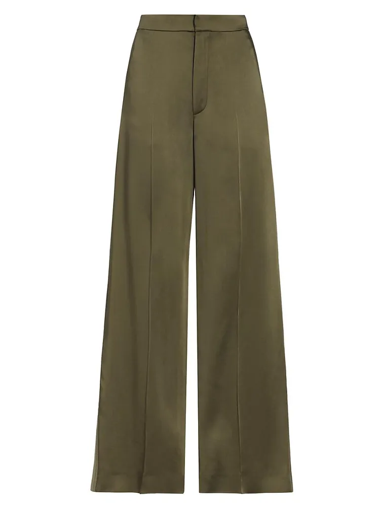 Pieced Wide-Leg Pants