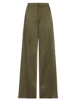 Pieced Wide-Leg Pants