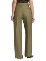 Pieced Wide-Leg Pants