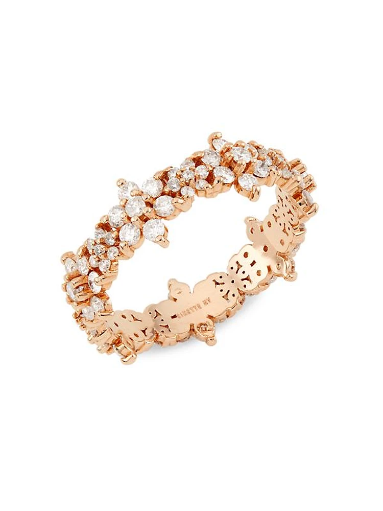 Be Mine 18K Rose Gold & Diamond Star Band