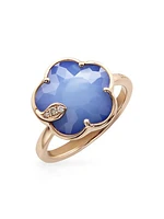 Petit Joli 18K Rose Gold & Multi-Gemstone Flower Ring