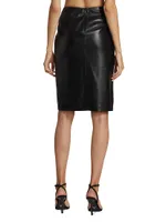 Siobhan Faux Leather Midi-Skirt