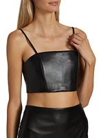 Pearle Vegan Leather Crop Top