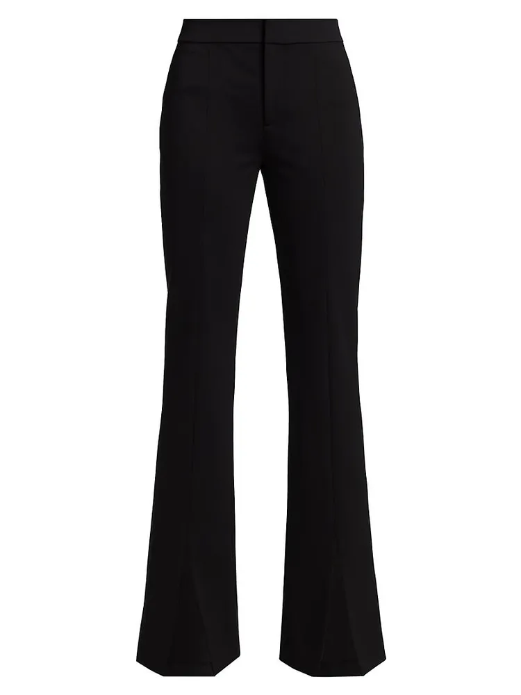 Emiko High-Waisted Slit-Hem Pants