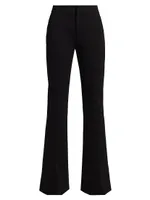 Emiko High-Waisted Slit-Hem Pants