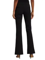 Emiko High-Waisted Slit-Hem Pants