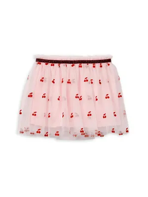 Baby Girl's Cherry Tulle Skirt