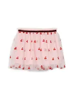 Baby Girl's Cherry Tulle Skirt