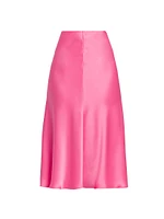 Satin Knee-Length Skirt