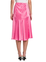 Satin Knee-Length Skirt