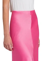 Satin Knee-Length Skirt