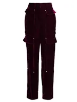 Workwear Velvet Cargo Pants