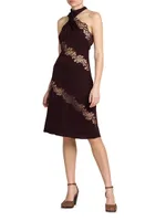 Halterneck Lace Slip Dress