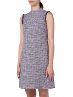 Sleeveless Tweed Minidress