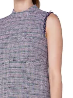 Sleeveless Tweed Minidress