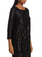 Sequined Easy Knit Tunic