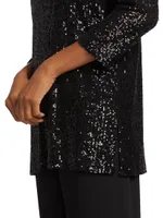 Sequined Easy Knit Tunic