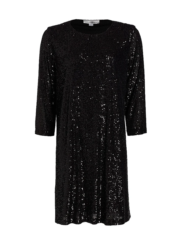Sequined Knit Dress