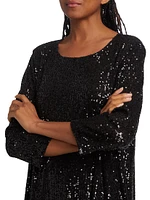Sequined Knit Dress