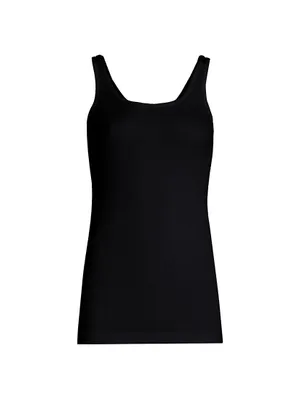 Rib-Knit Scoopneck Tank