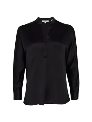 Silk Long-Sleeve Blouse