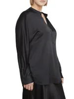 Silk Long-Sleeve Blouse